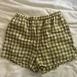 100% Linen - Vitamin A Gingham Shorts